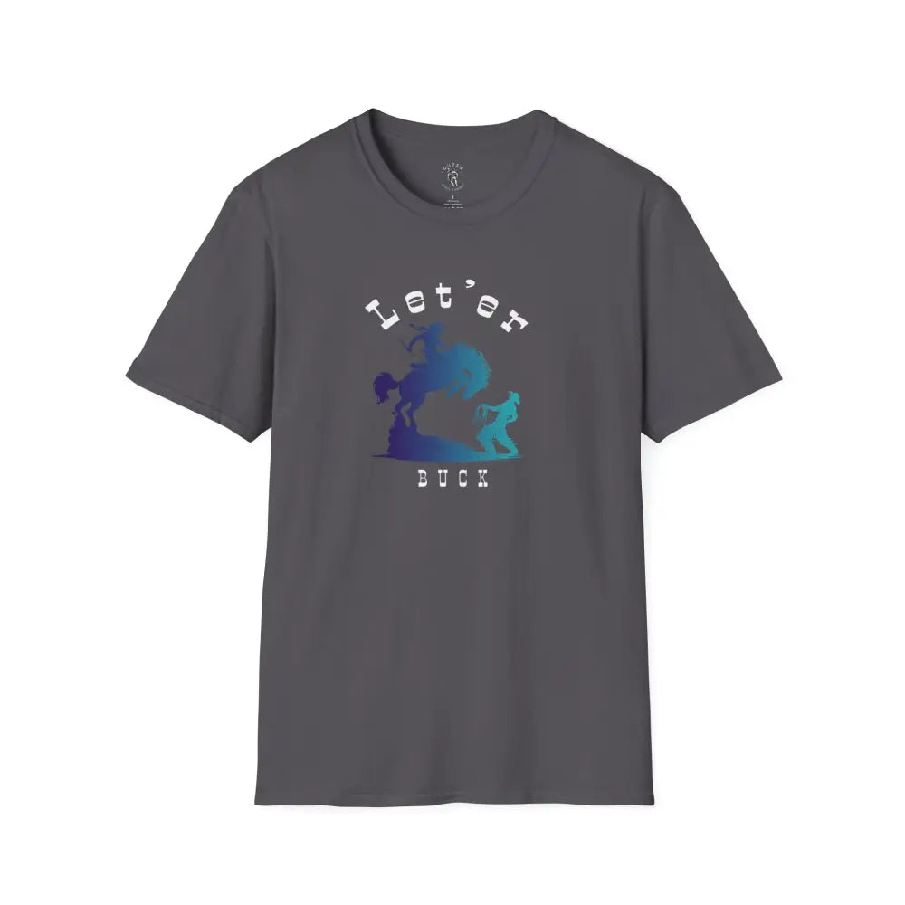 ’Let’er Buck Tee’ - Double R Western’s™ - Softstyle T-Shirt - XS / Charcoal - T-Shirt