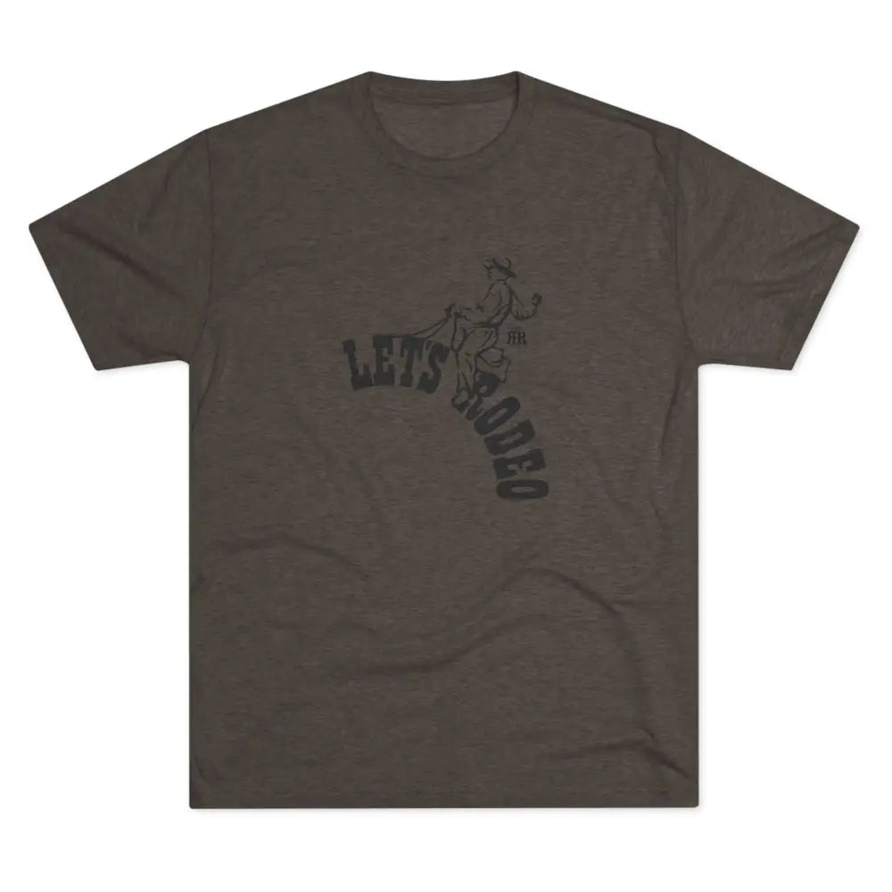 ’Let’s Rodeo’ Double R western’s™ Tri Blend Crew Tee S / Tri Blend Macchiato T Shirt