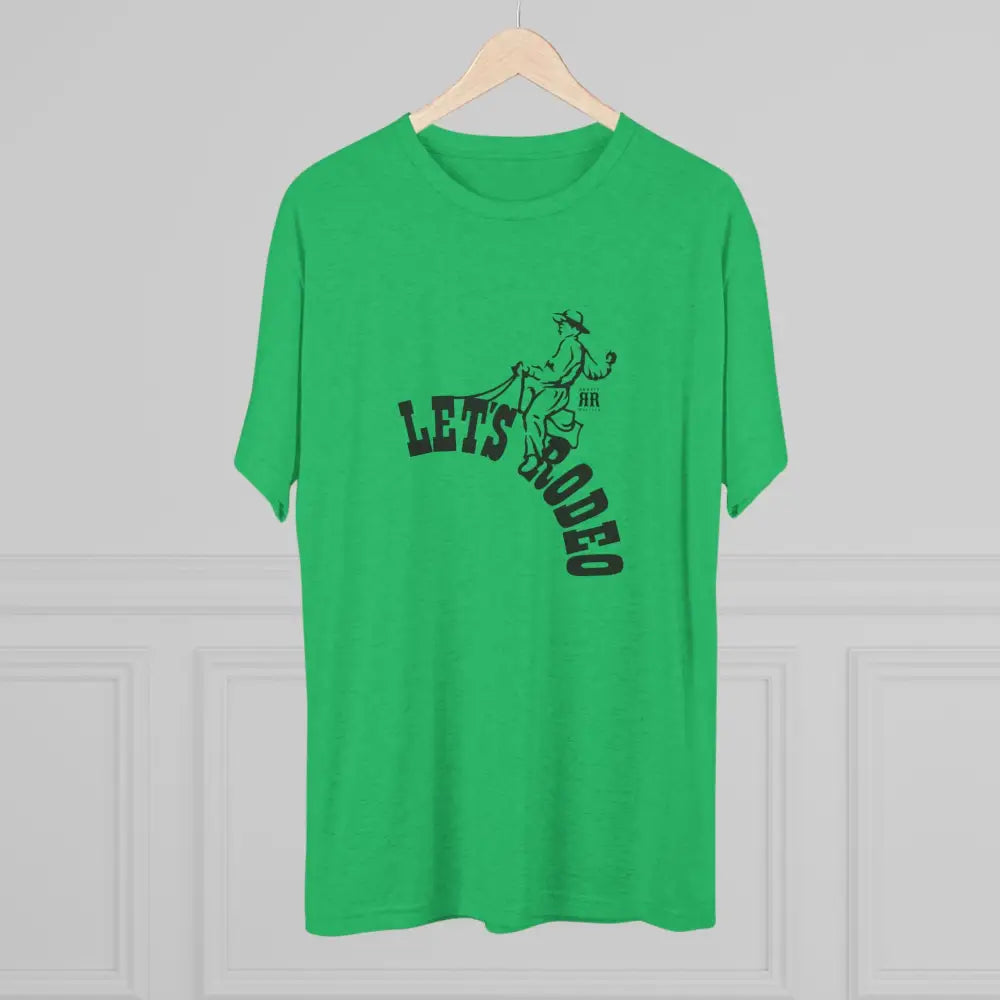 ’Let’s Rodeo’ Double R western’s™ Tri Blend Crew Tee T Shirt