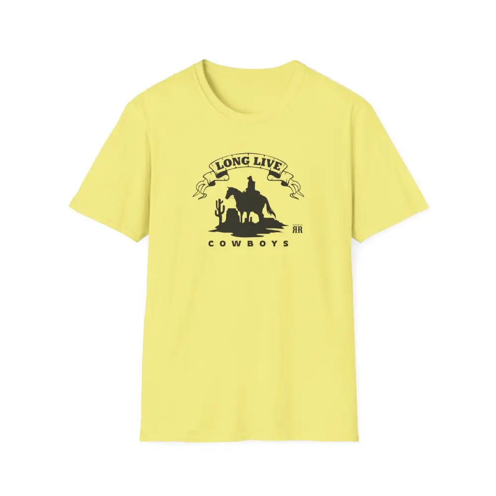 ’Long Live Cowboys’ Double R Western’s ™ Beefy T® Short Sleeve T Shirt Cornsilk / S T Shirt