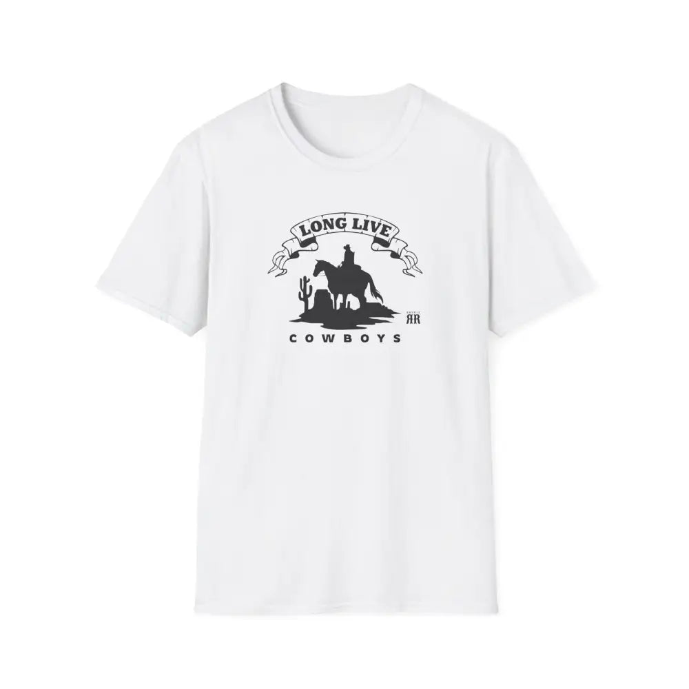 ’Long Live Cowboys’ Double R Western’s ™ Beefy T® Short Sleeve T Shirt White / XS T Shirt