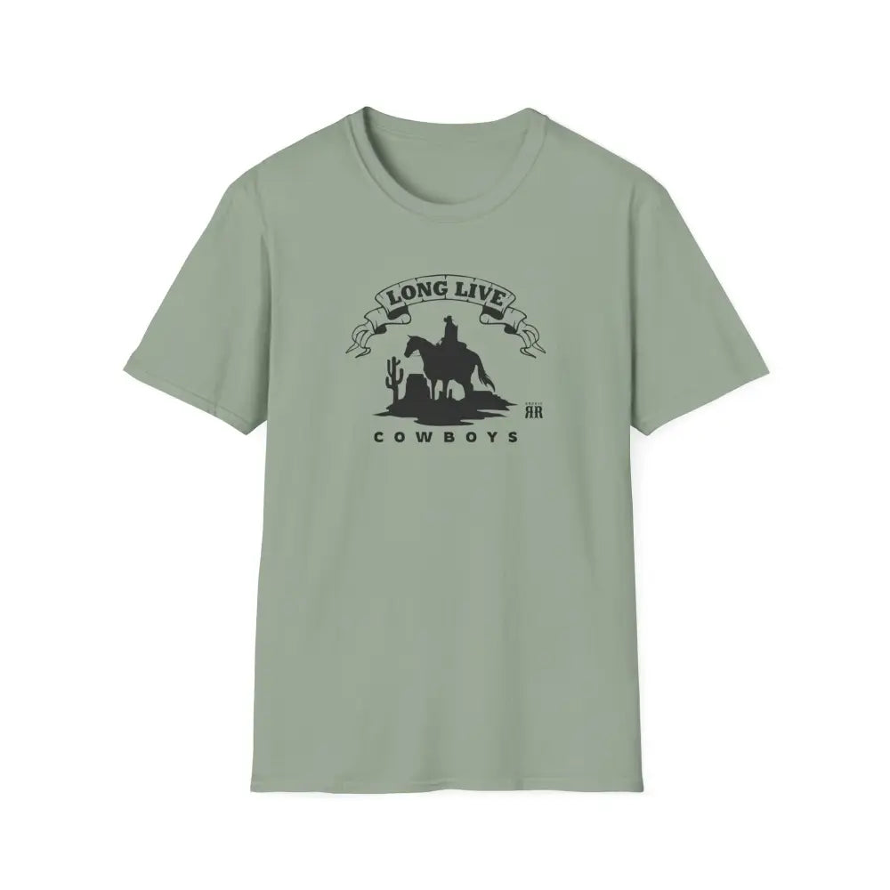 ’Long Live Cowboys’ Double R Western’s ™ Beefy T® Short Sleeve T Shirt Sage / S T Shirt