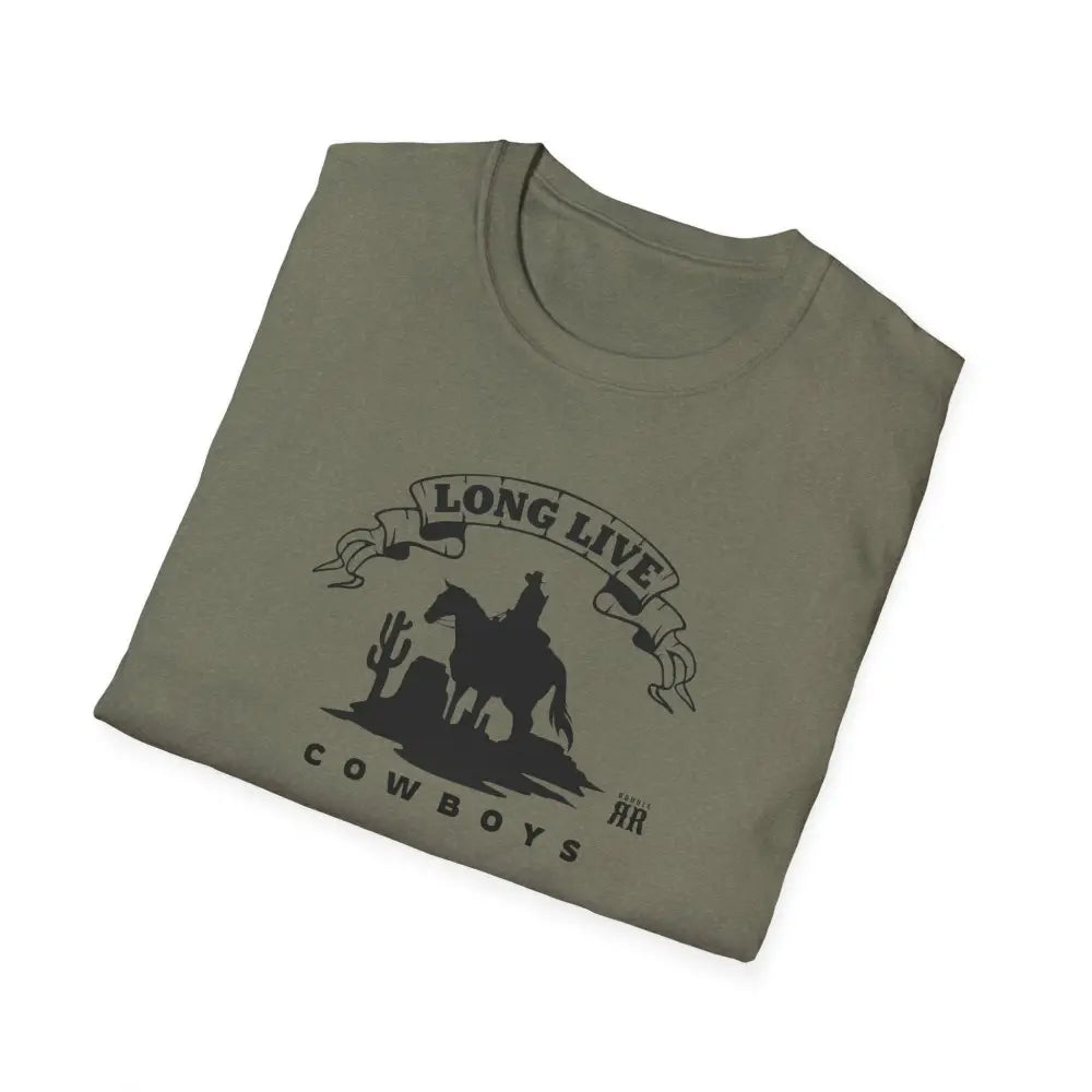 ’Long Live Cowboys’ Double R Western’s ™ Beefy T® Short Sleeve T Shirt T Shirt