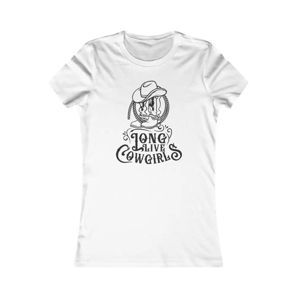 ’Long Live Cowgirls’ Double R Western™ Women’s Favorite T Shirt White / S T Shirt
