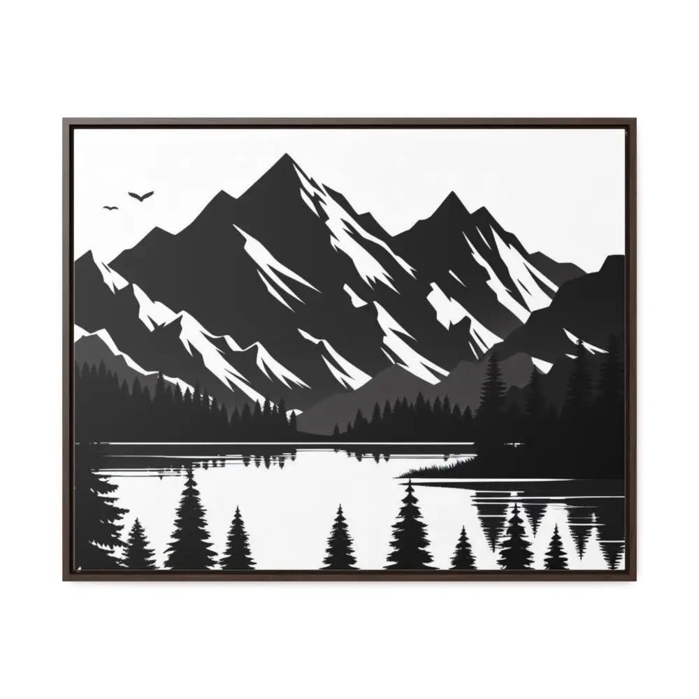 ’Majestic Mountain Reflection’ - Double R Western’s Inspired Framed Gallery Wrap Wall Art - Gallery Canvas Wraps