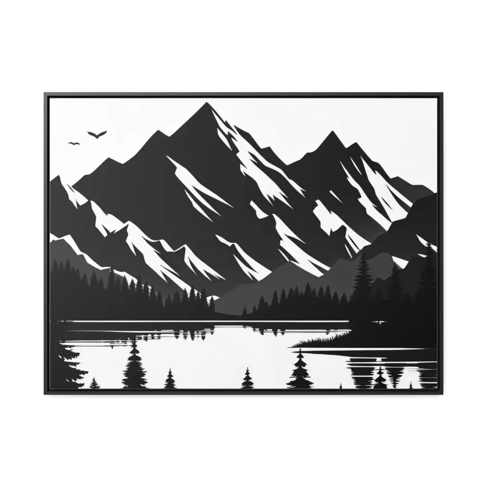 ’Majestic Mountain Reflection’ - Double R Western’s Inspired Framed Gallery Wrap Wall Art - Gallery Canvas Wraps