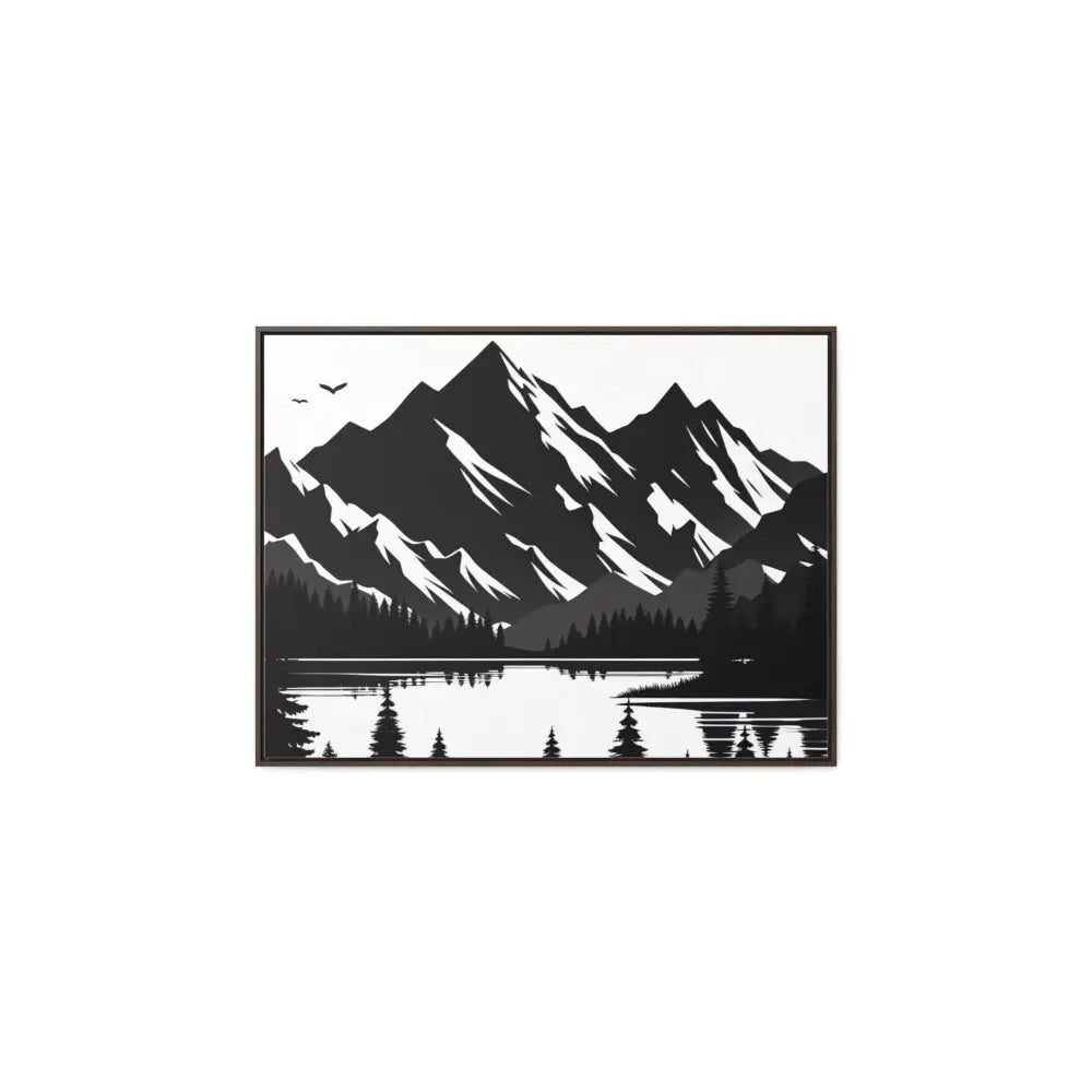 ’Majestic Mountain Reflection’ - Double R Western’s Inspired Framed Gallery Wrap Wall Art - Gallery Canvas Wraps