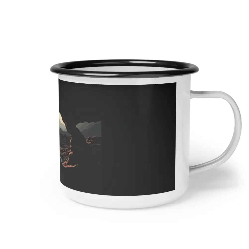 Midnight Edition Arches National Park Enamel Camp Cup 12oz / Black Rim Mug