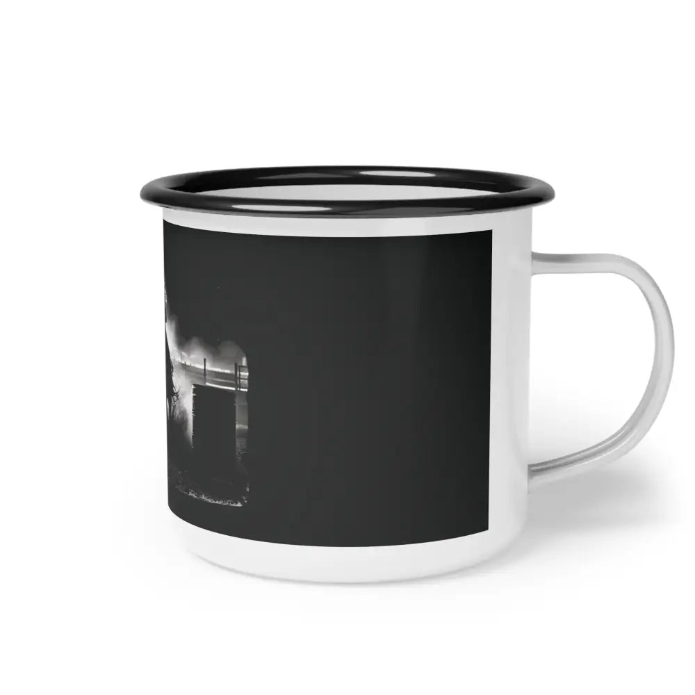 Midnight Edition Barrel Racer Enamel Camp Mug 12oz / Black Rim Mug