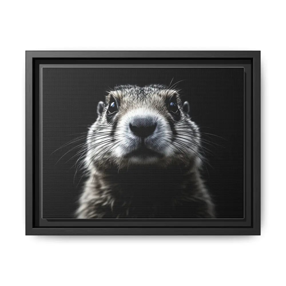 Midnight Edition Prairie Dog Canvas - Double R Western - 12’’ x 9’’ (Horizontal) / Black / 1.25’’ - Canvas
