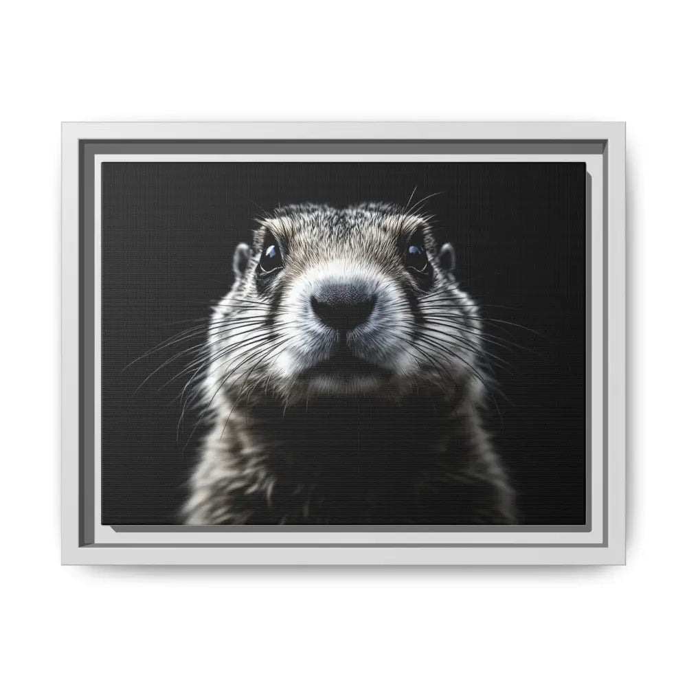 Midnight Edition Prairie Dog Canvas - Double R Western - 12’’ x 9’’ (Horizontal) / White / 1.25’’ - Canvas