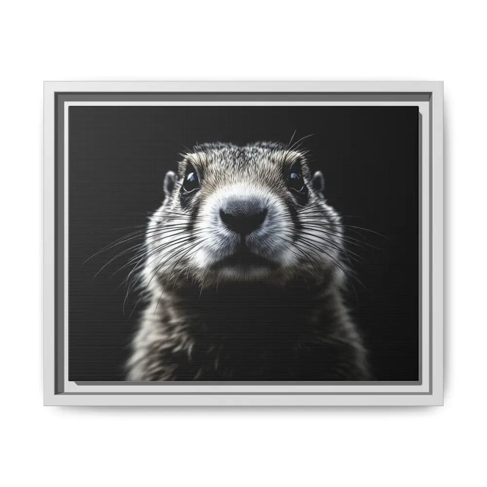 Midnight Edition Prairie Dog Canvas - Double R Western - 14″ x 11″ (Horizontal) / White / 1.25’’ - Canvas