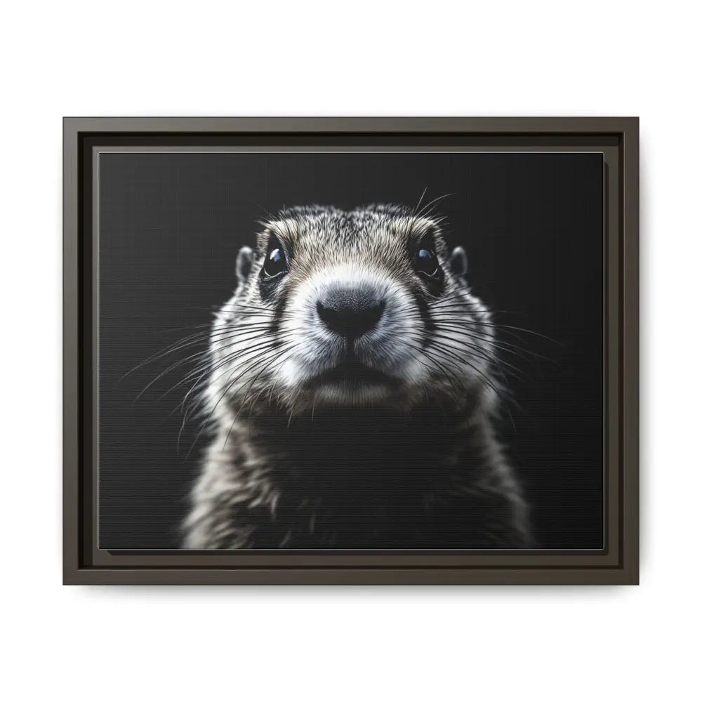 Midnight Edition Prairie Dog Canvas - Double R Western - 14″ x 11″ (Horizontal) / Espresso / 1.25’’ - Canvas