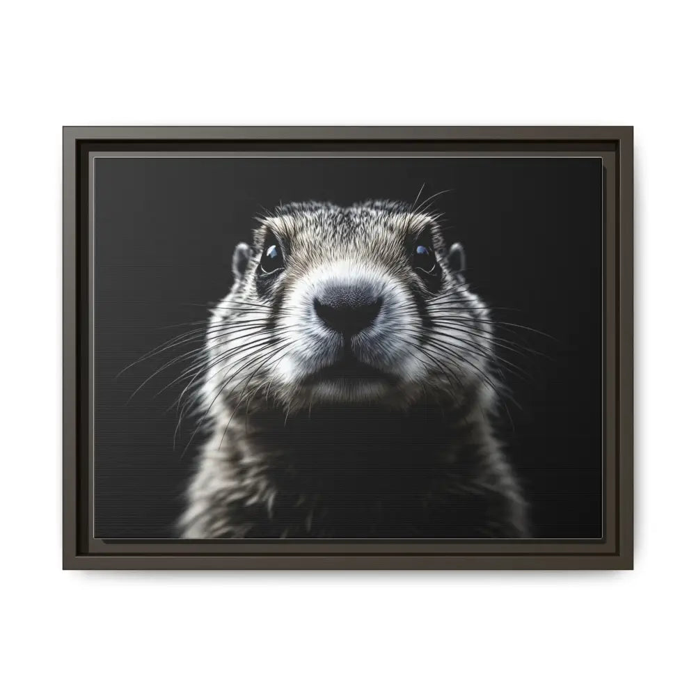 Midnight Edition Prairie Dog Canvas - Double R Western - 16″ x 12″ (Horizontal) / Espresso / 1.25’’ - Canvas