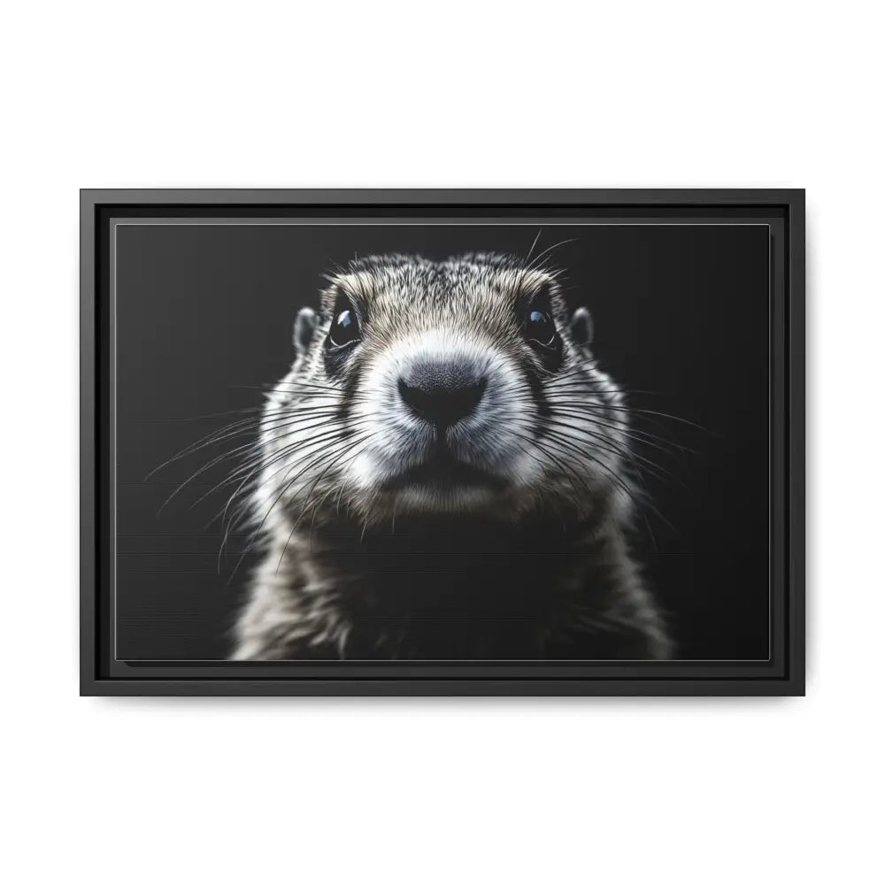 Midnight Edition Prairie Dog Canvas - Double R Western - 18″ x 12″ (Horizontal) / Black / 1.25’’ - Canvas
