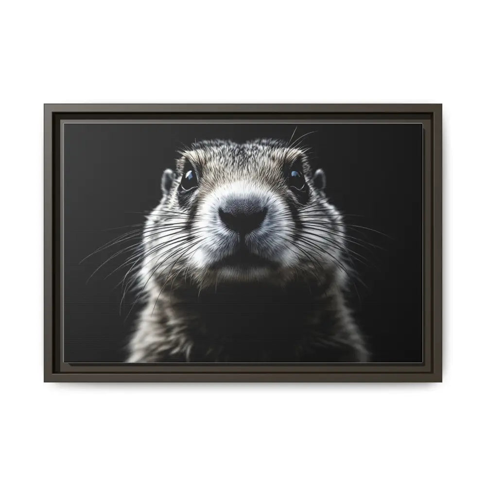 Midnight Edition Prairie Dog Canvas - Double R Western - 18″ x 12″ (Horizontal) / Espresso / 1.25’’ - Canvas
