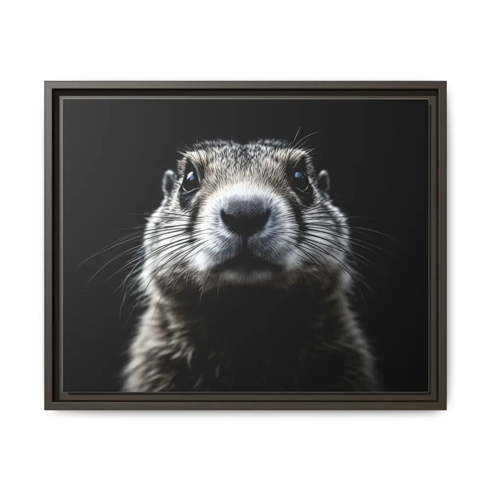 Midnight Edition Prairie Dog Canvas - Double R Western - 20″ x 16″ (Horizontal) / Espresso / 1.25’’ - Canvas