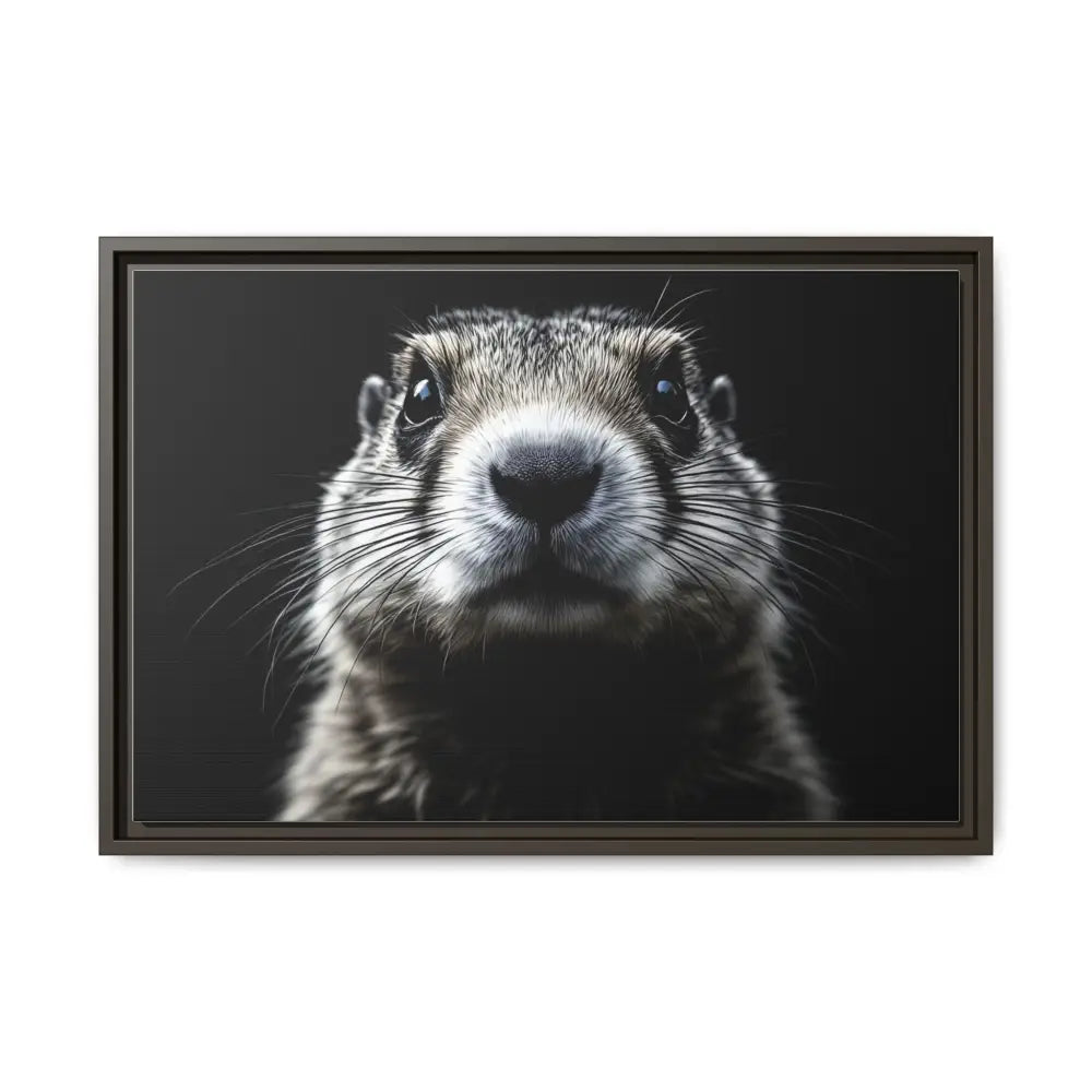 Midnight Edition Prairie Dog Canvas - Double R Western - 24″ x 16″ (Horizontal) / Espresso / 1.25’’ - Canvas