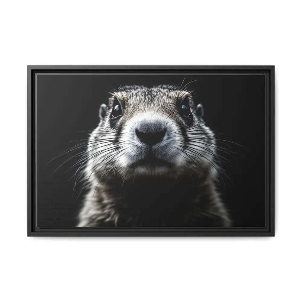 Midnight Edition Prairie Dog Canvas - Double R Western - 24″ x 16″ (Horizontal) / Black / 1.25’’ - Canvas