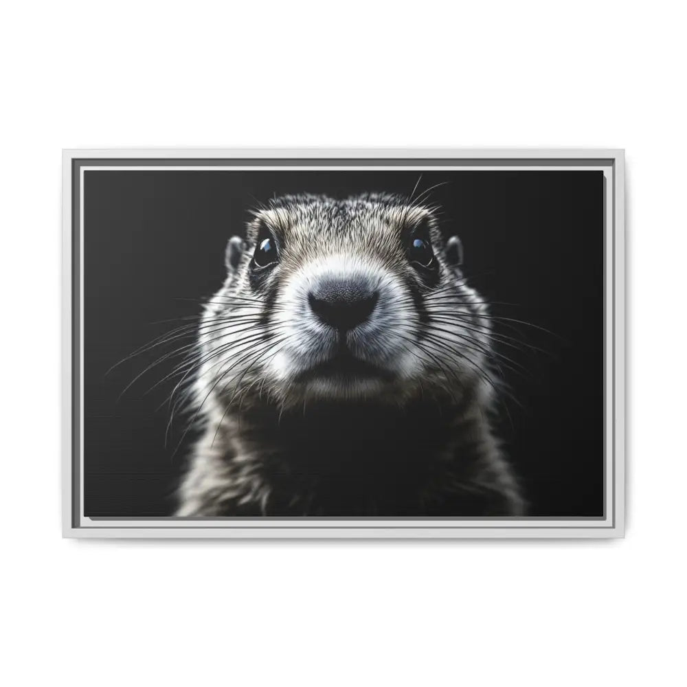 Midnight Edition Prairie Dog Canvas - Double R Western - 24″ x 16″ (Horizontal) / White / 1.25’’ - Canvas