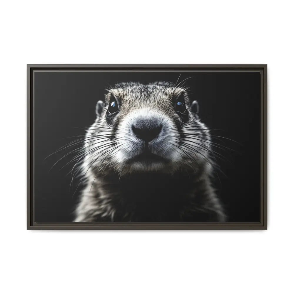 Midnight Edition Prairie Dog Canvas - Double R Western - 30″ x 20″ (Horizontal) / Espresso / 1.25’’ - Canvas