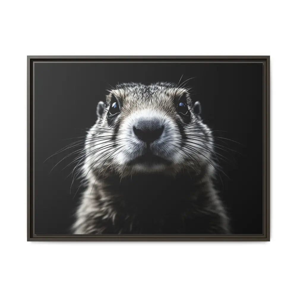 Midnight Edition Prairie Dog Canvas - Double R Western - 32’’ x 24’’ (Horizontal) / Espresso / 1.25’’ - Canvas