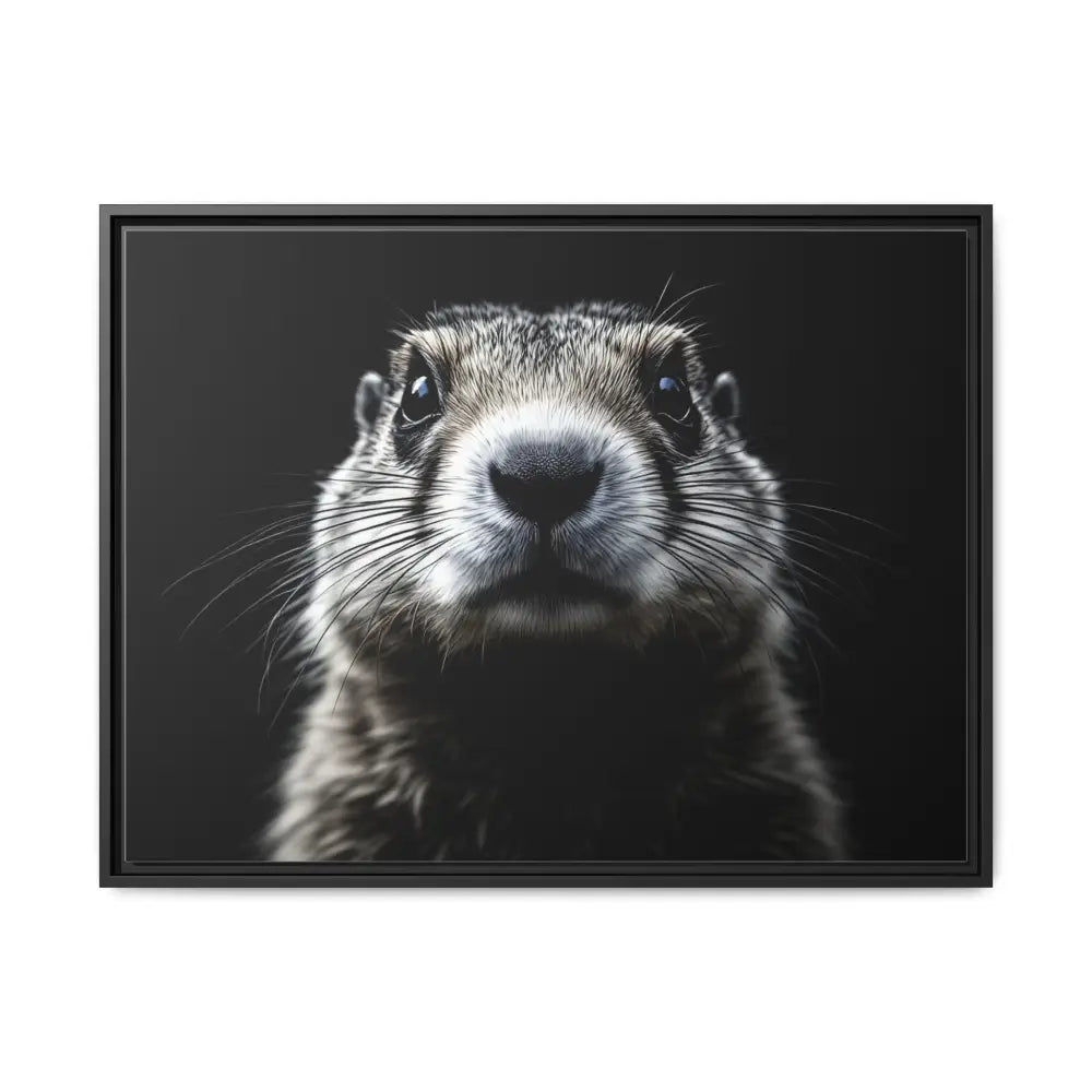 Midnight Edition Prairie Dog Canvas - Double R Western - 32’’ x 24’’ (Horizontal) / Black / 1.25’’ - Canvas