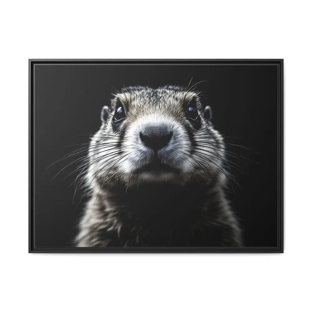 Midnight Edition Prairie Dog Canvas - Double R Western - 40’’ x 30’’ (Horizontal) / Black / 1.25’’ - Canvas