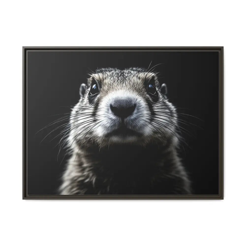 Midnight Edition Prairie Dog Canvas - Double R Western - 40’’ x 30’’ (Horizontal) / Espresso / 1.25’’ - Canvas