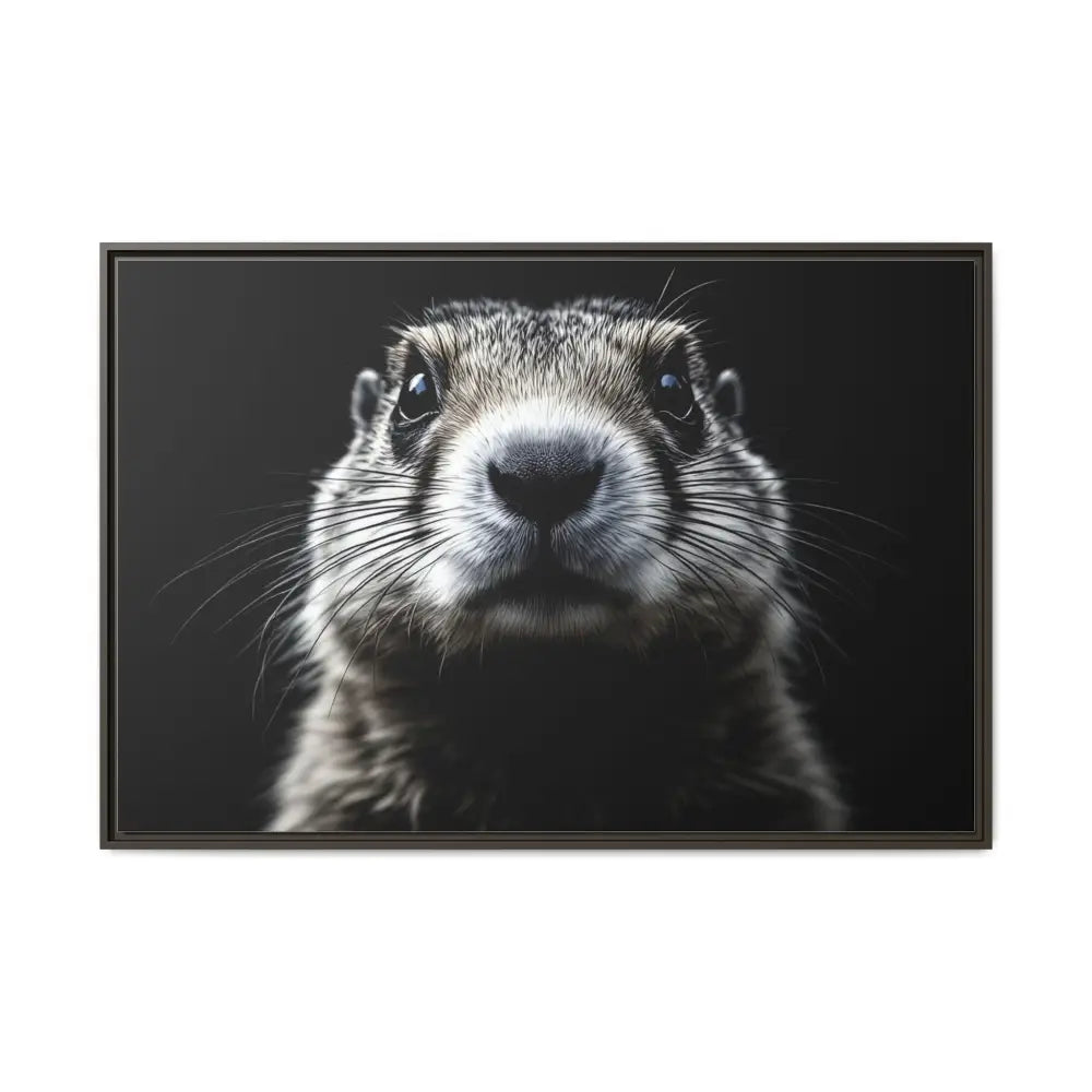 Midnight Edition Prairie Dog Canvas - Double R Western - 48″ x 32″ (Horizontal) / Espresso / 1.25’’ - Canvas