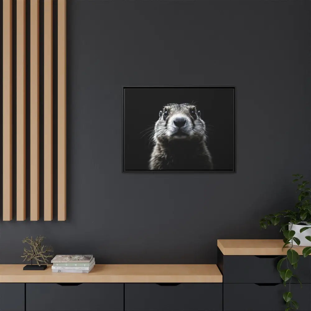 Midnight Edition: Prairie Dog Framed Canvas Art Wrap – Double R Western™ Canvas