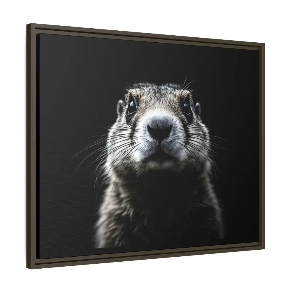 Midnight Edition: Prairie Dog Framed Canvas Art Wrap – Double R Western™ Canvas