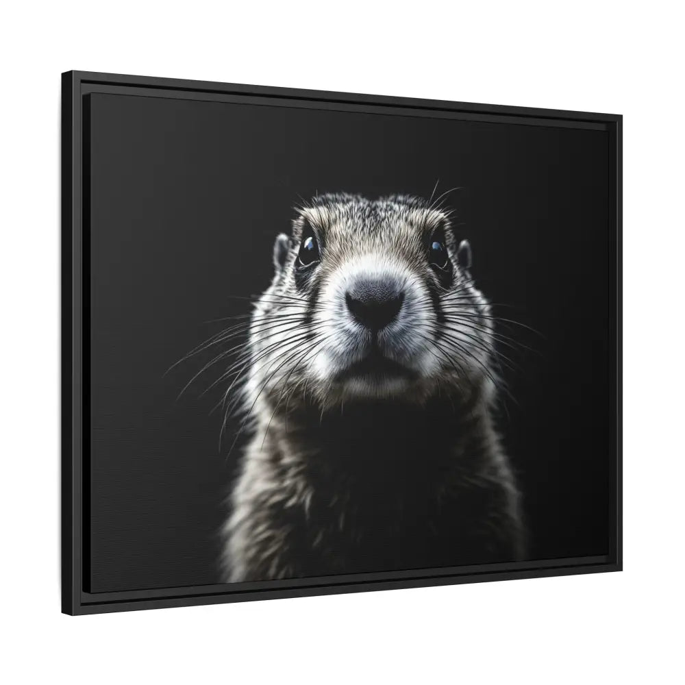 Midnight Edition: Prairie Dog Framed Canvas Art Wrap – Double R Western™ Canvas