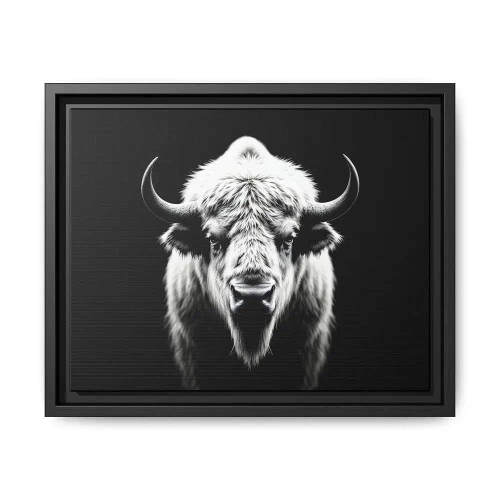 Midnight Edition: White Bison™ – Limited Edition Gallery Art Wrap Only 50 Available 14″ x 11″ (Horizontal) / Black