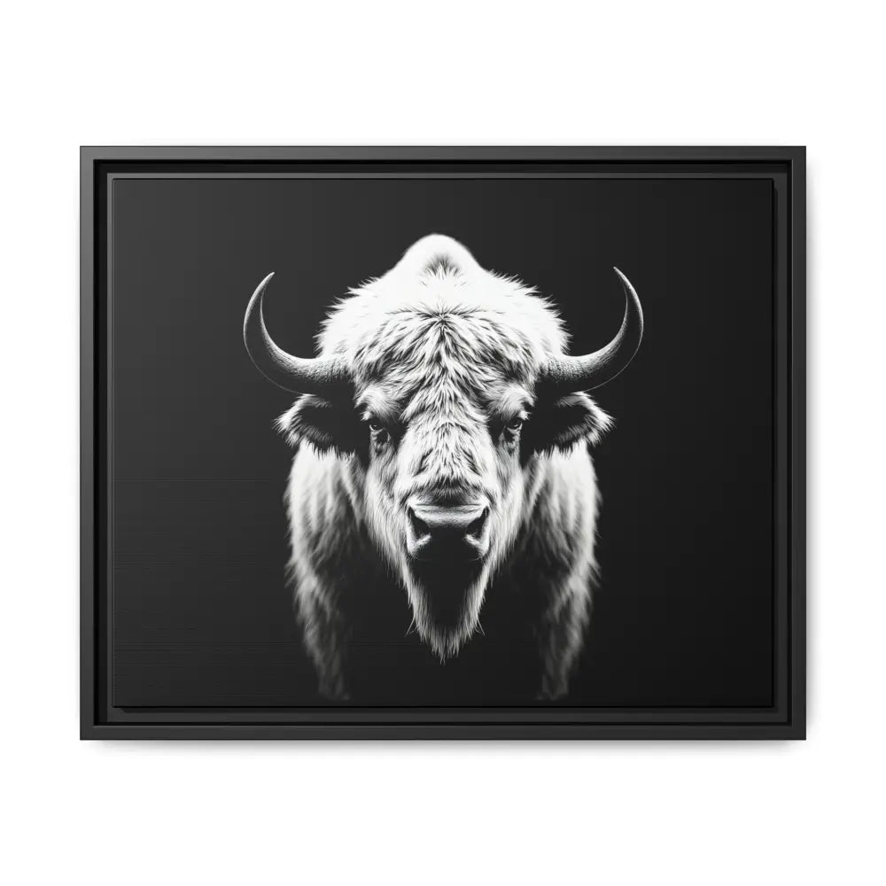 Midnight Edition: White Bison™ – Limited Edition Gallery Art Wrap Only 50 Available 20″ x 16″ (Horizontal) / Black