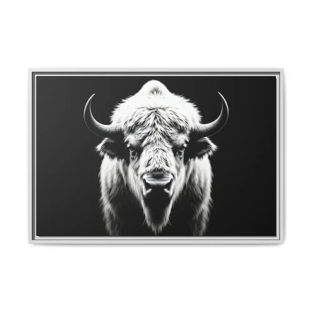 Midnight Edition: White Bison™ – Limited Edition Gallery Art Wrap Only 50 Available 30″ x 20″ (Horizontal) / White