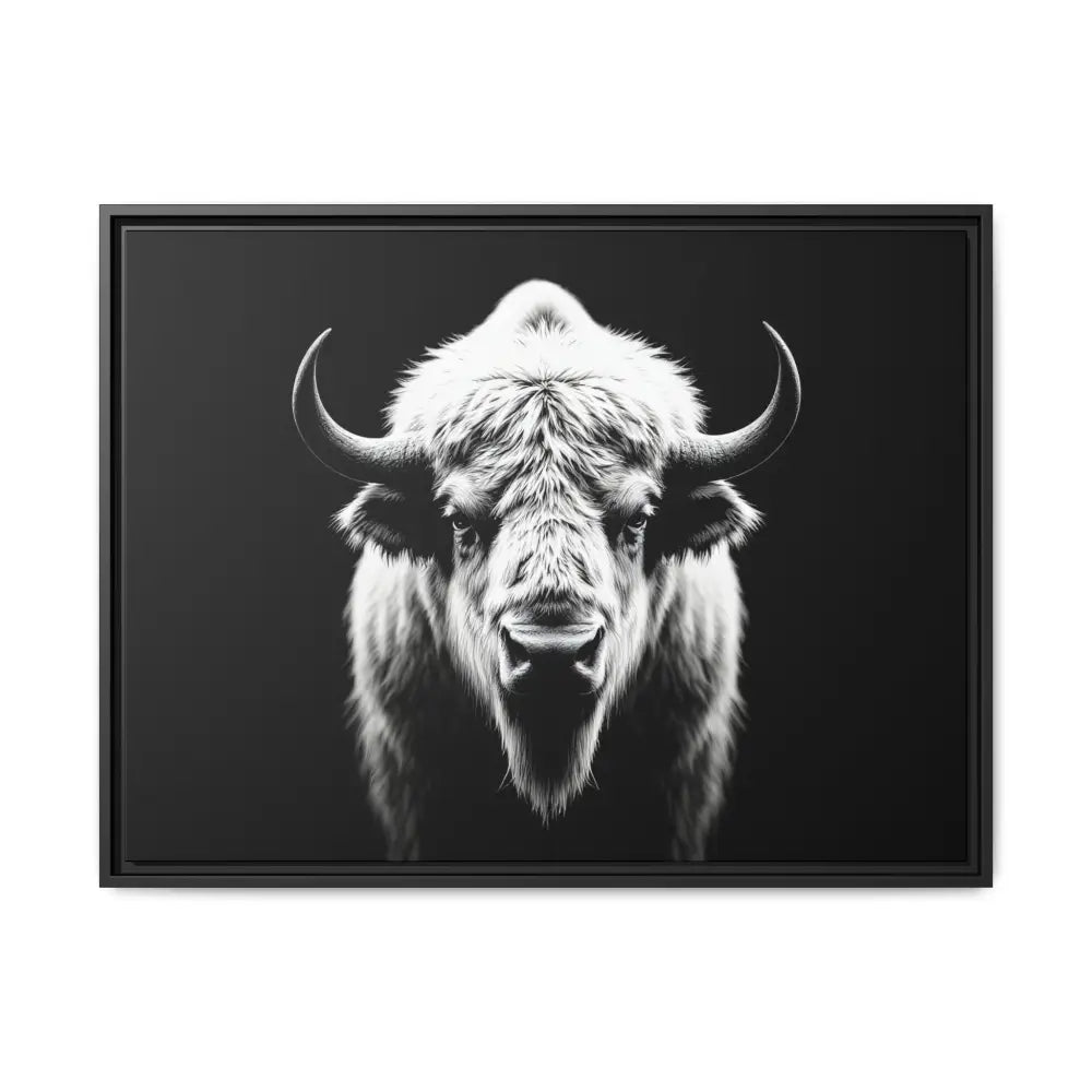 Midnight Edition: White Bison™ – Limited Edition Gallery Art Wrap Only 50 Available 32’’ x 24’’ (Horizontal) / Black