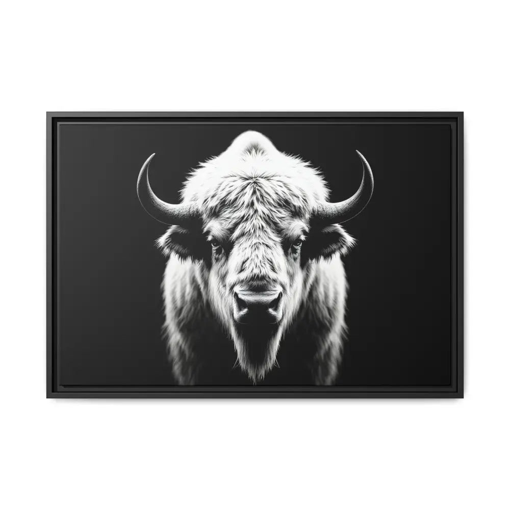 Midnight Edition: White Bison™ – Limited Edition Gallery Art Wrap Only 50 Available 30″ x 20″ (Horizontal) / Black