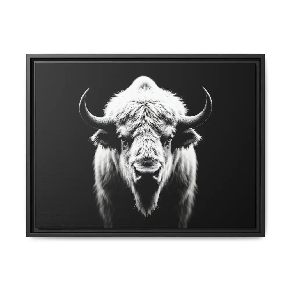 Midnight Edition: White Bison™ – Limited Edition Gallery Art Wrap Only 50 Available 24″ x 18″ (Horizontal) / Black
