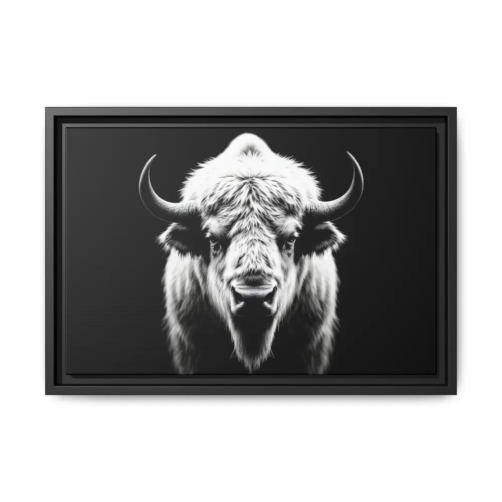 Midnight Edition: White Bison™ – Limited Edition Gallery Art Wrap Only 50 Available 18″ x 12″ (Horizontal) / Black