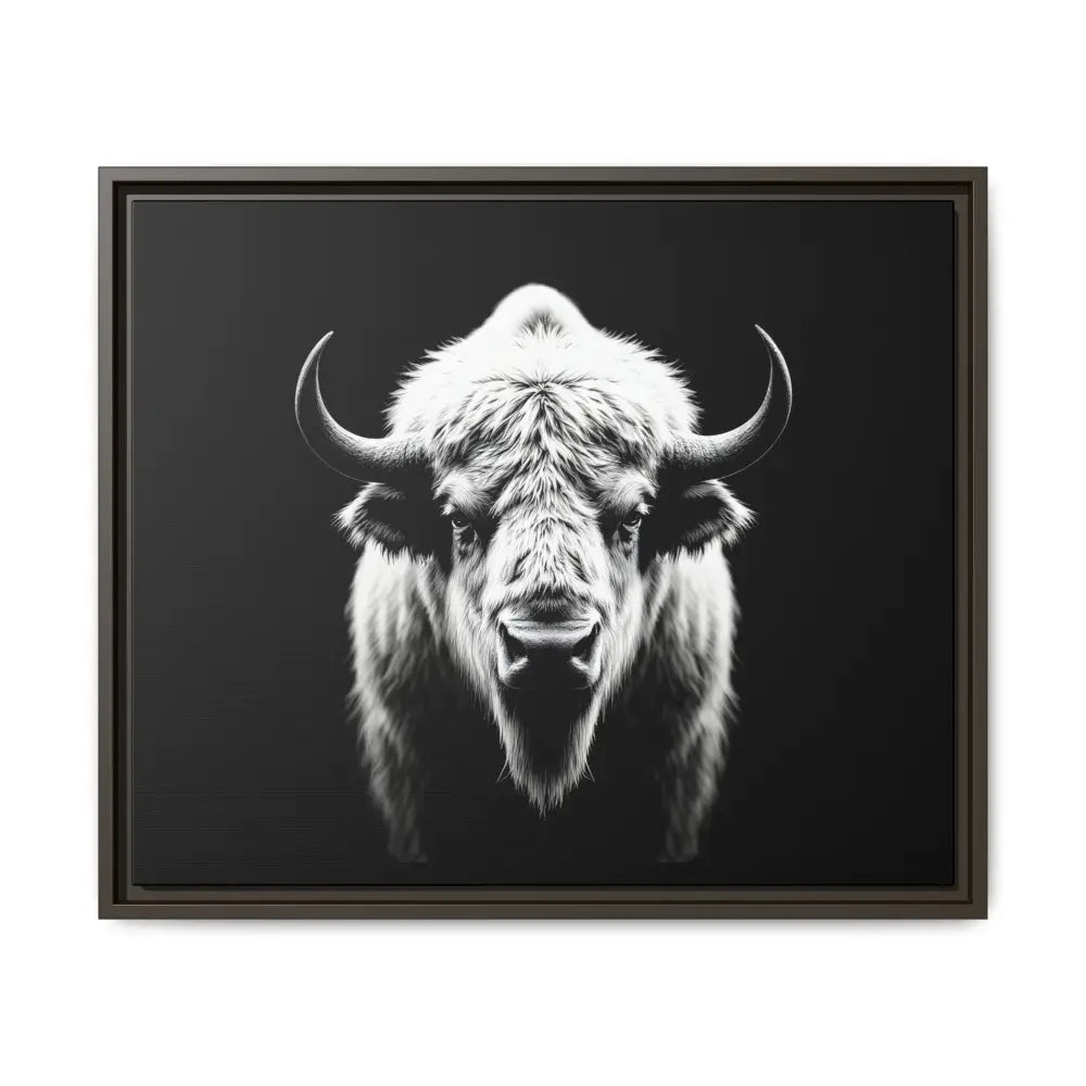 Midnight Edition: White Bison™ – Limited Edition Gallery Art Wrap Only 50 Available 24’’ x 20’’ (Horizontal) / Espresso