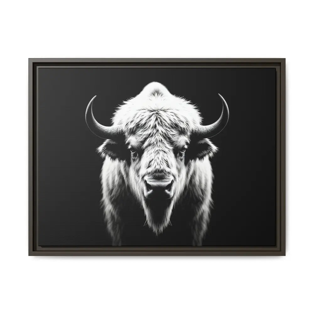Midnight Edition: White Bison™ – Limited Edition Gallery Art Wrap Only 50 Available 24″ x 18″ (Horizontal) / Espresso