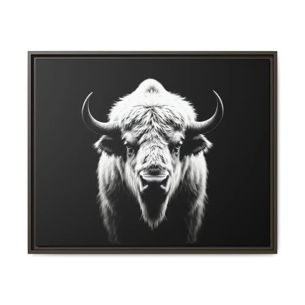 Midnight Edition: White Bison™ – Limited Edition Gallery Art Wrap Only 50 Available 30’’ x 24’’ (Horizontal) / Espresso