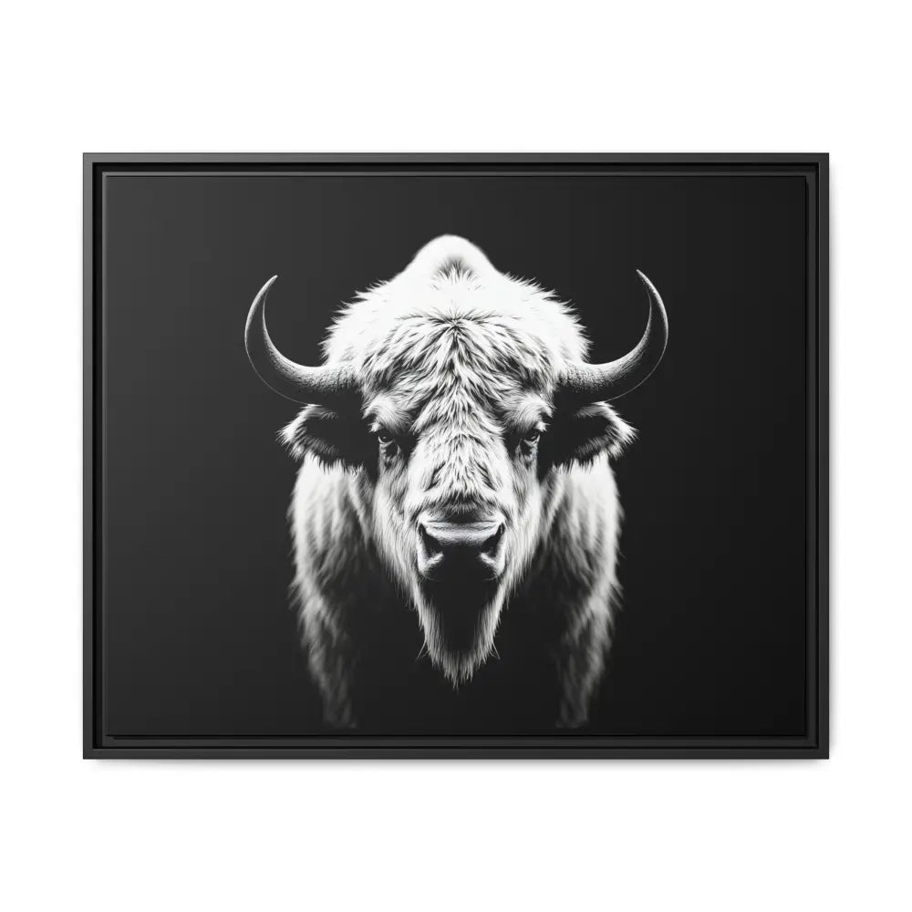Midnight Edition: White Bison™ – Limited Edition Gallery Art Wrap Only 50 Available 30’’ x 24’’ (Horizontal) / Black