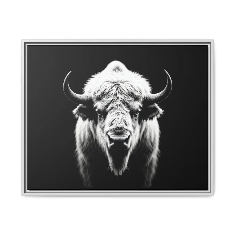 Midnight Edition: White Bison™ – Limited Edition Gallery Art Wrap Only 50 Available 30’’ x 24’’ (Horizontal) / White