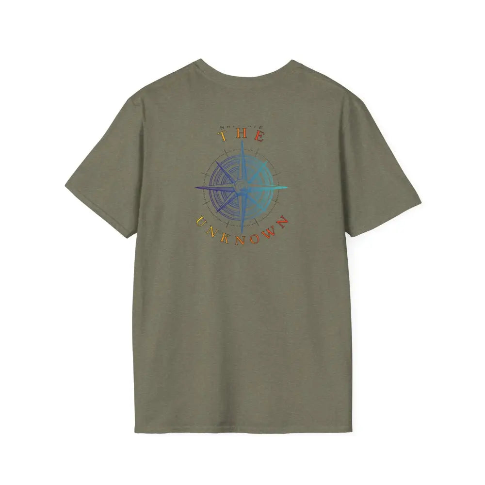 Navigate the Unknown *Back Graphic Design Double R Western Universal Comfort Tee T Shirt