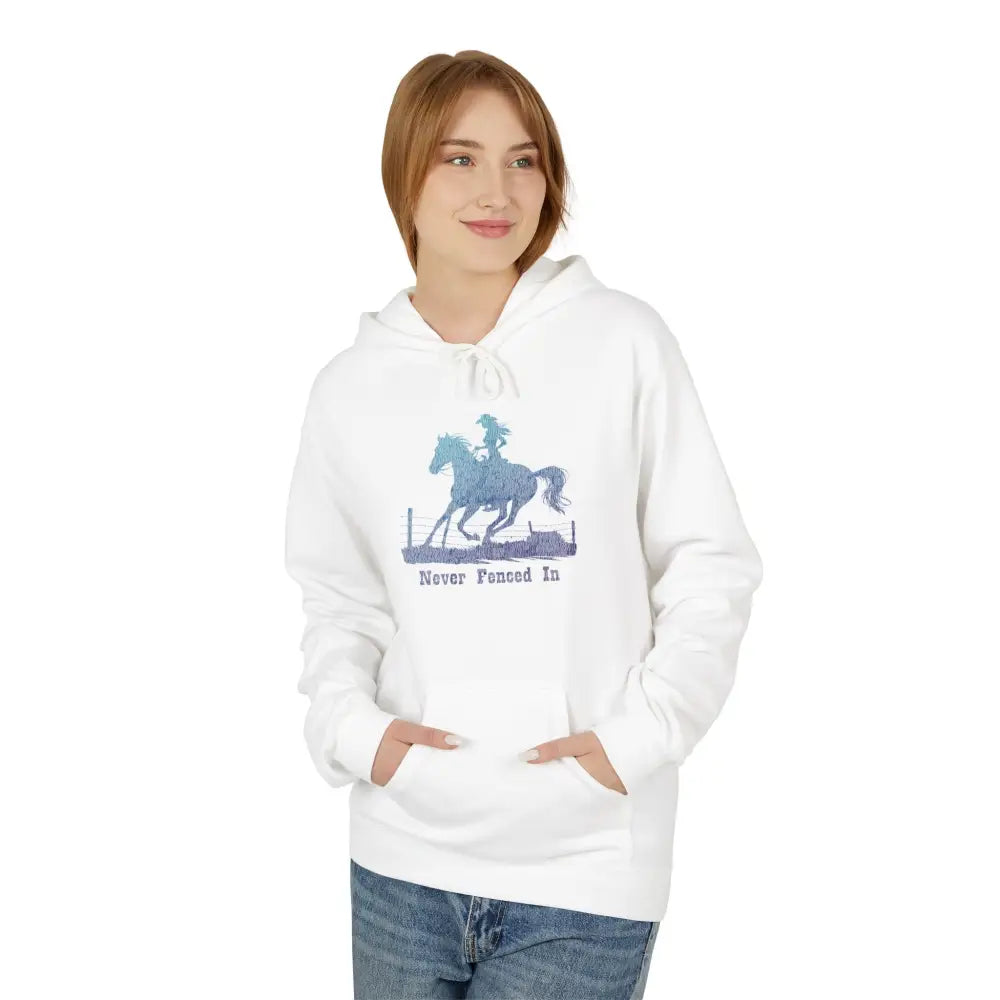 ’Never Fenced In’ Double R Western’s Women’s Hooded Sweatshirt Hoodie
