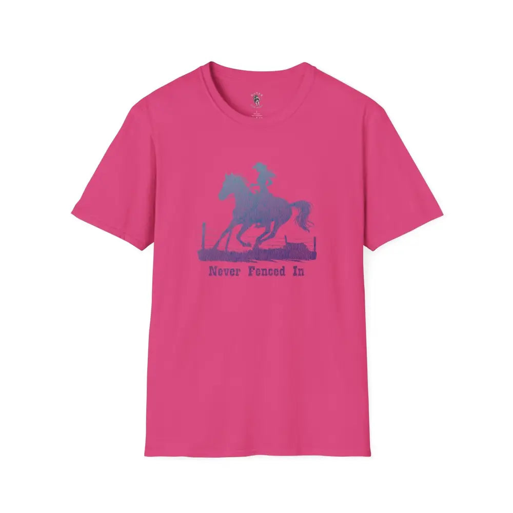 ’Never Fenced In’ Tee Double R Western’s Women’s T shirt S / Heliconia T Shirt