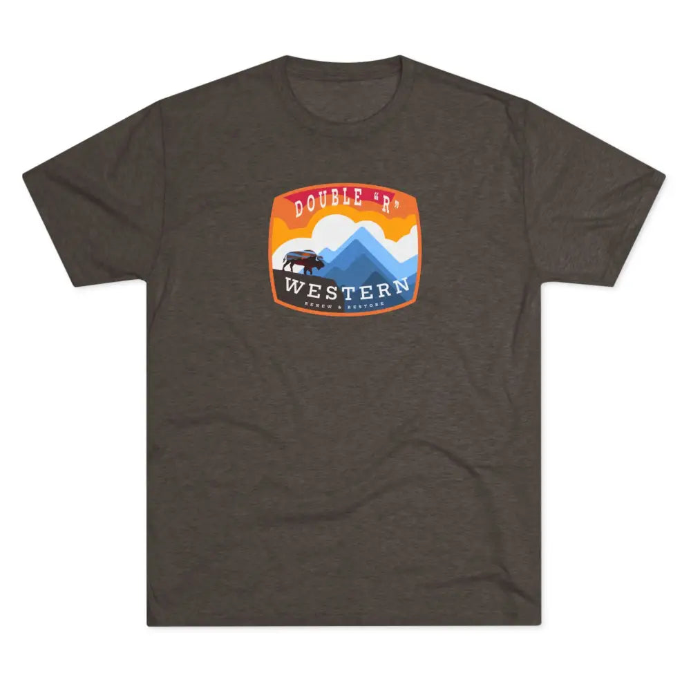 ’On the Edge’ - Double R Western’s™ - Tri-Blend Crew Tee - S / Tri-Blend Macchiato - T-Shirt