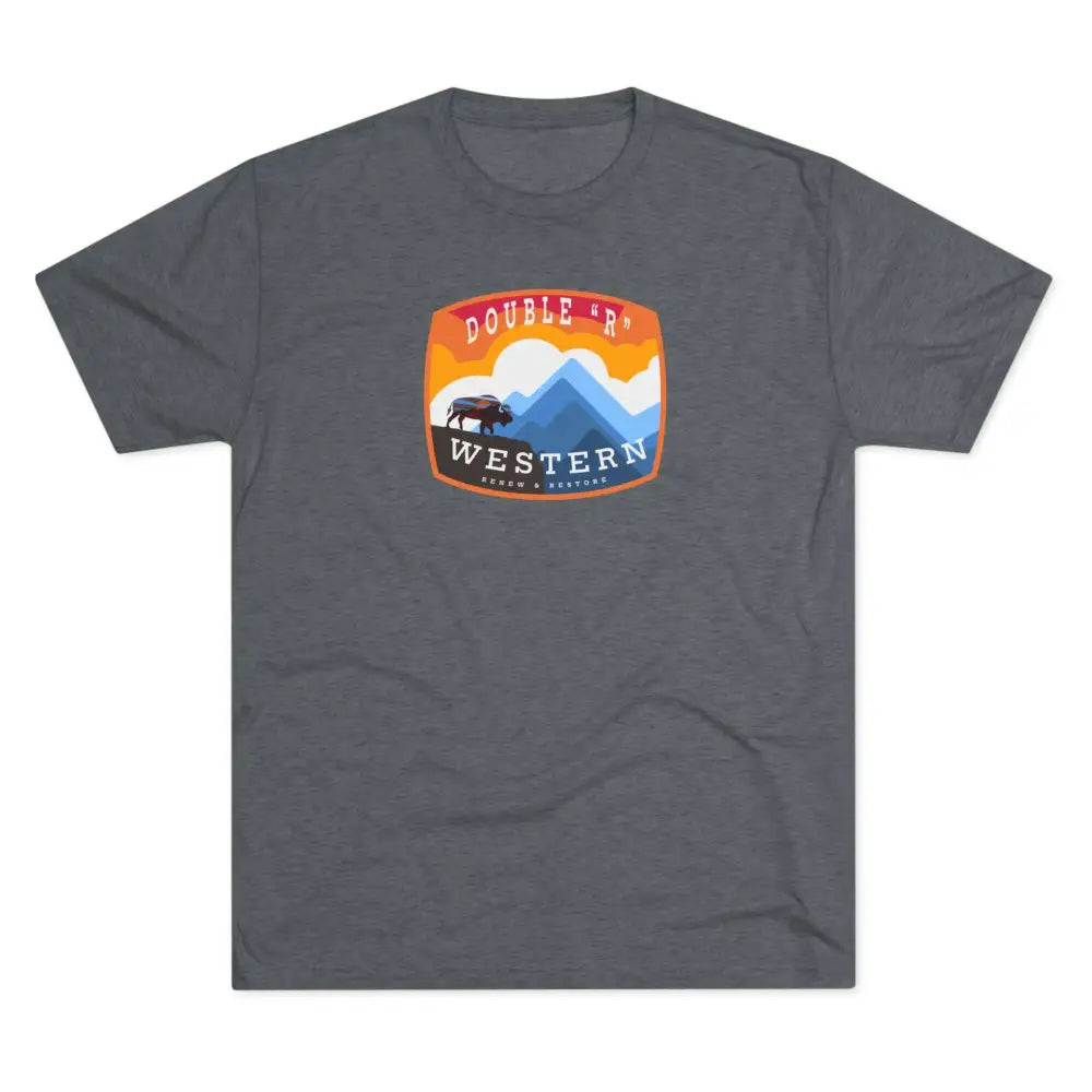 ’On the Edge’ - Double R Western’s™ - Tri-Blend Crew Tee - S / Tri-Blend Premium Heather - T-Shirt